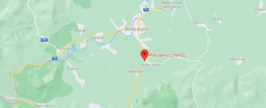 mapa pneuservisu - tu nás nájdete